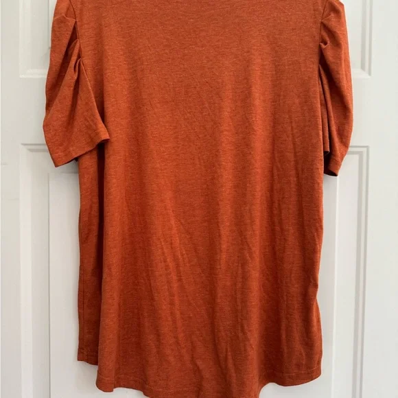 Women's Orange Square Neck Top - Picture 2 of 6